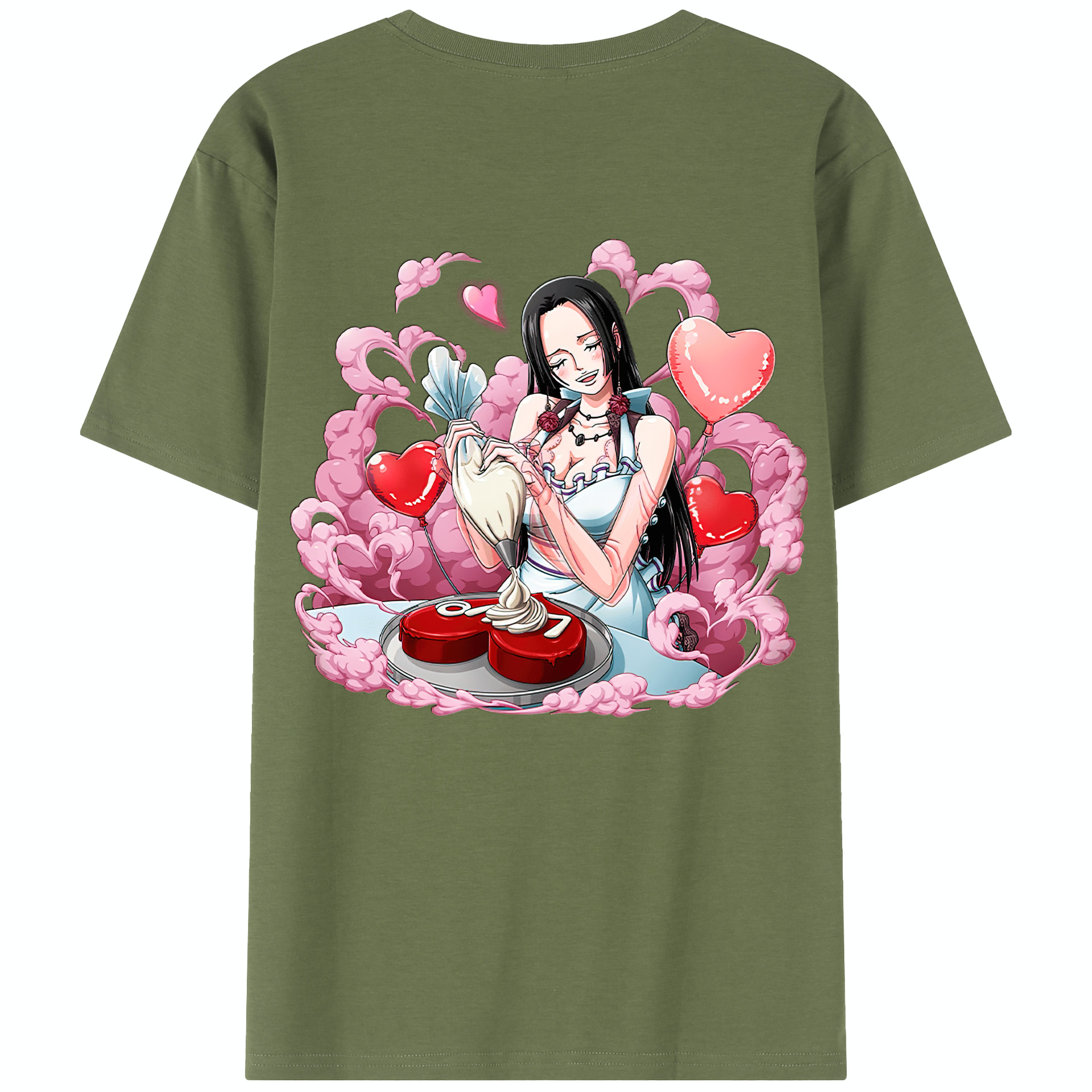 ワンピース ボア・ハンコック ONE PIECE Boa·Hancock 綿100％半袖Tシャツ（背面プリント）